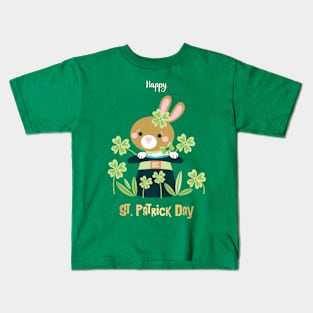 Saint Patrick Bunny Kids T-Shirt